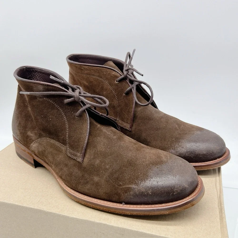 Magnanni Men's Mundo Chukka Boots Brown Suede US 9.5